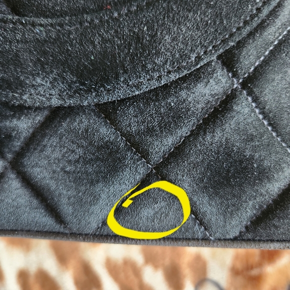 Chanel CC Medallion Quilted Suede Black Bag - Picture 6 of 12